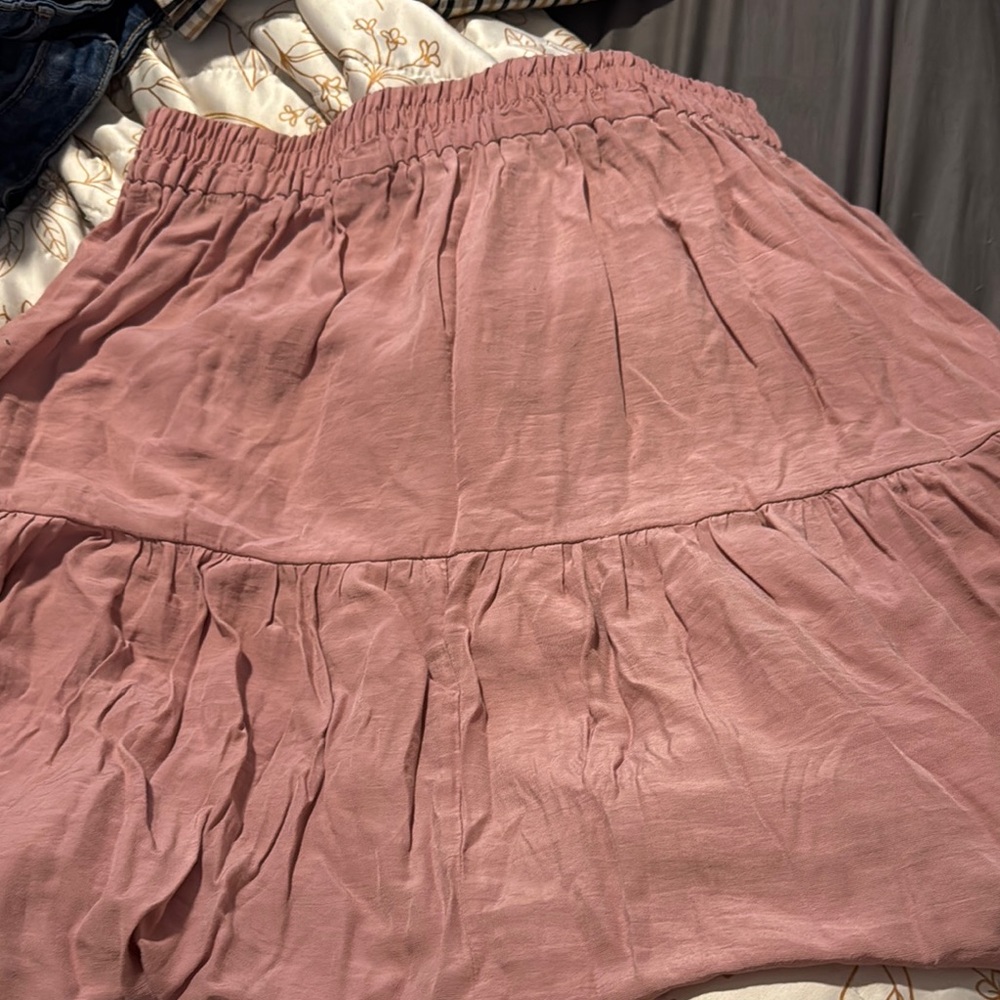 Flowy Pink Maxi Skirt